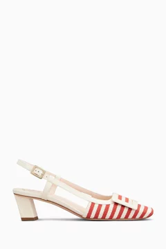 Belle Vivier Slingback 45 Pumps in Canvas