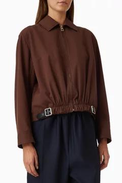 Belted Jacket in Cotton-silk Blend