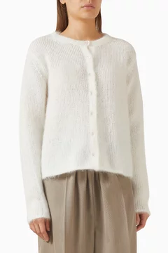 Button-up Cardigan in Mohair Blend