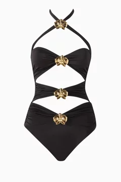 Diamond Heart Cut-out One-piece Swimsuit