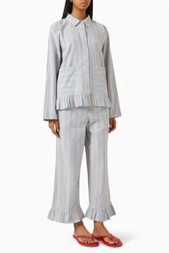 Florie Frill Pyjama Set in Organic-cotton