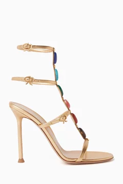 Shanti 105 Sandals in Metallic Nappa