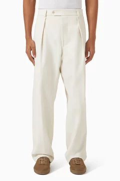 x Beckham Micro-patterned Pants in Cotton