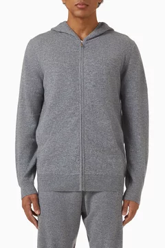 Zipper Vest Hoodie in Cashmere